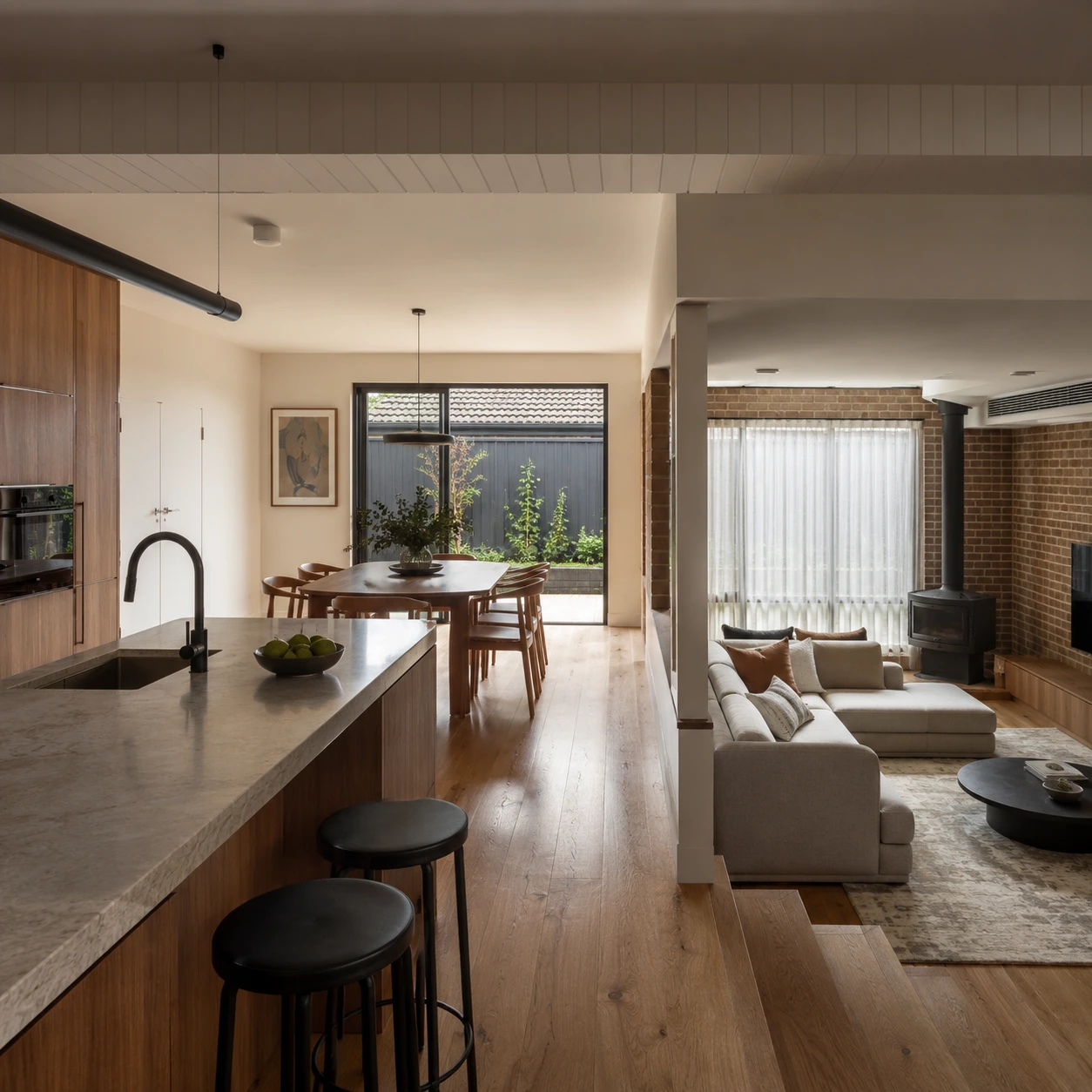 Completed interior renovation in an existing home