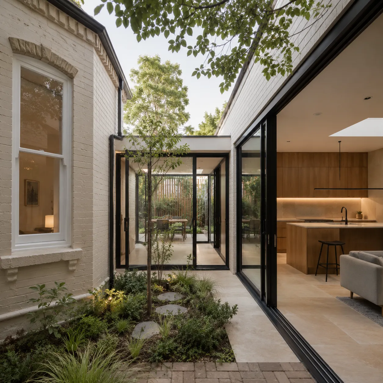 Completed home renovation showing practical interior finishes