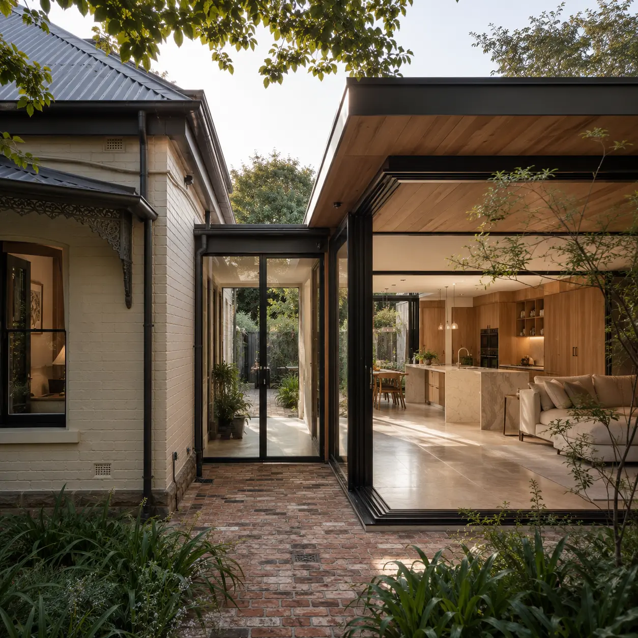 Extension to an older white house
