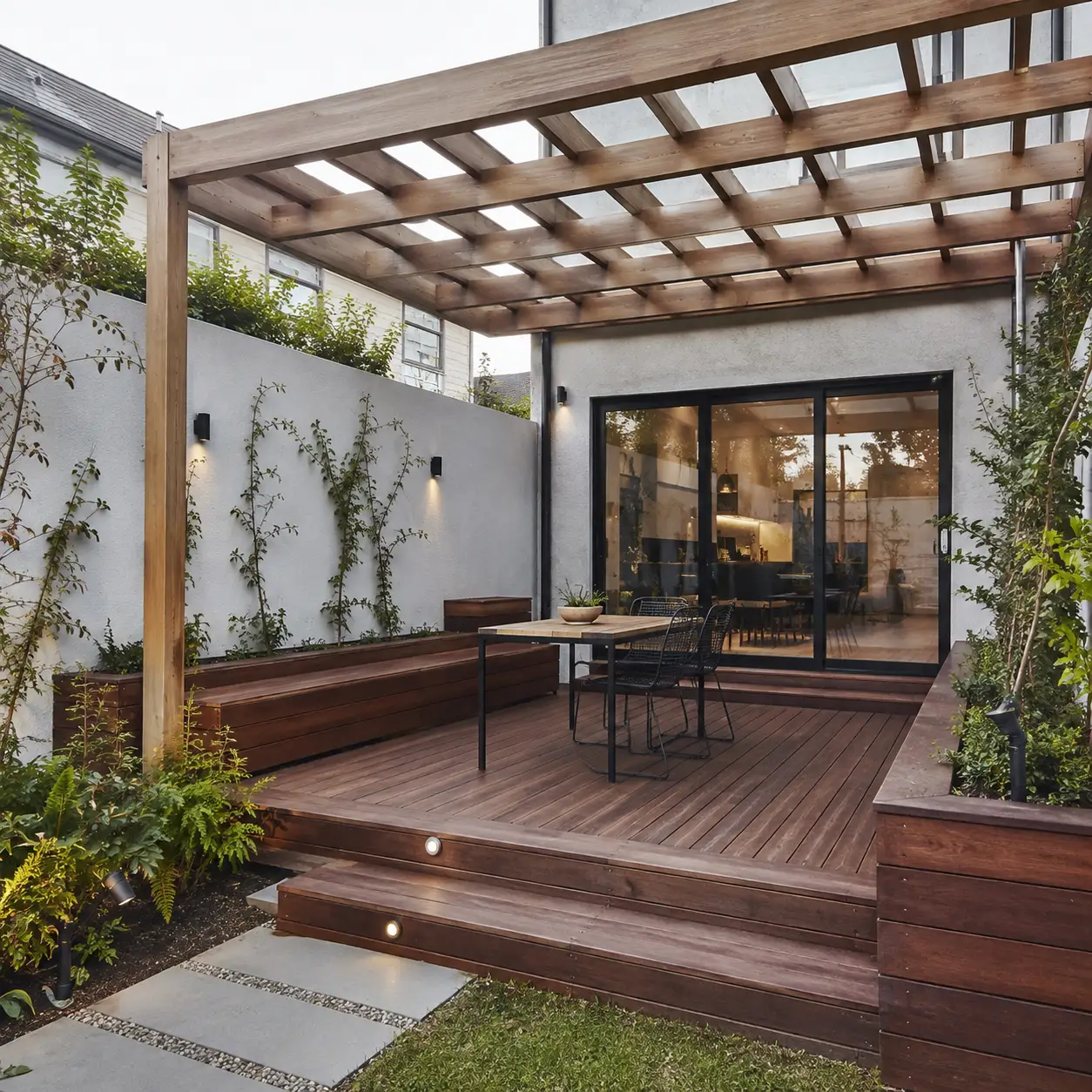Renovated outdoor entertainment space